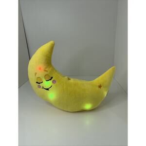 Lullabrites Moon Pets Plush Stuffed Light Up Musical Plays Lullaby Yellow 12"